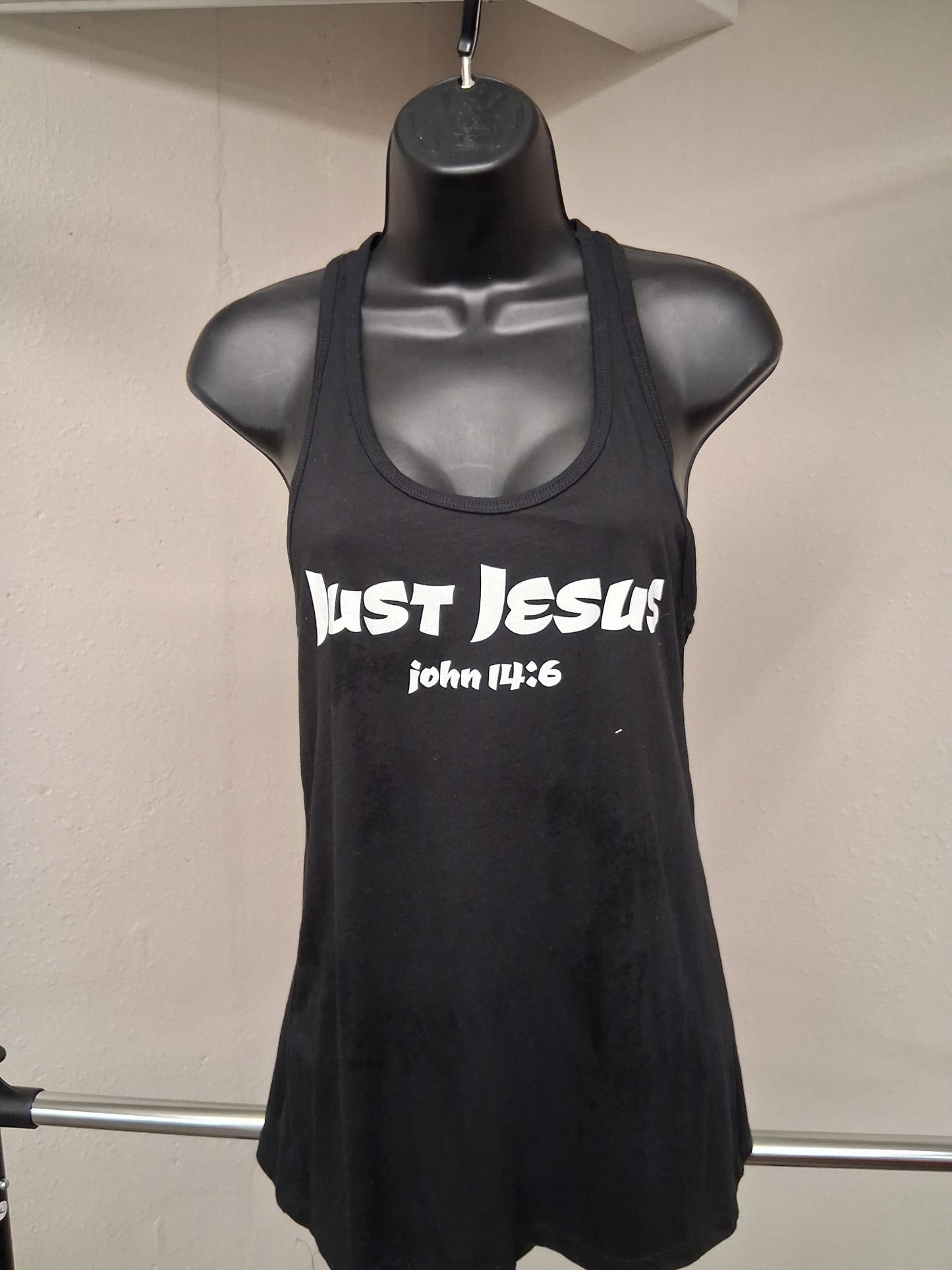"Just Jesus" Racerback Women's tank top