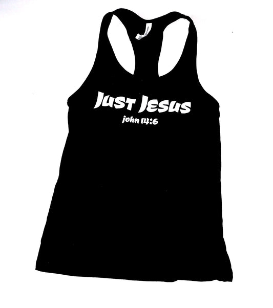 "Just Jesus" Racerback Women's tank top
