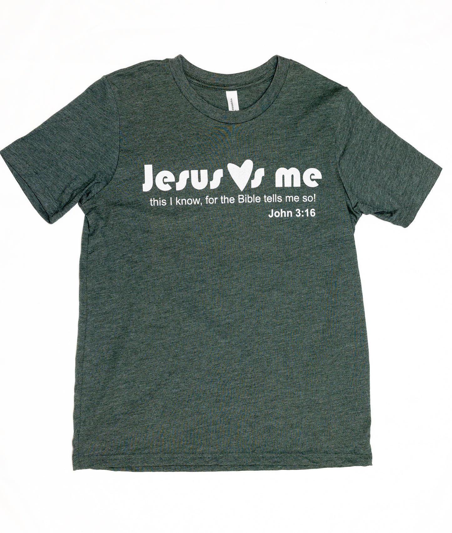 "Jesus Loves me"  youth short-sleeve t-shirt for kids